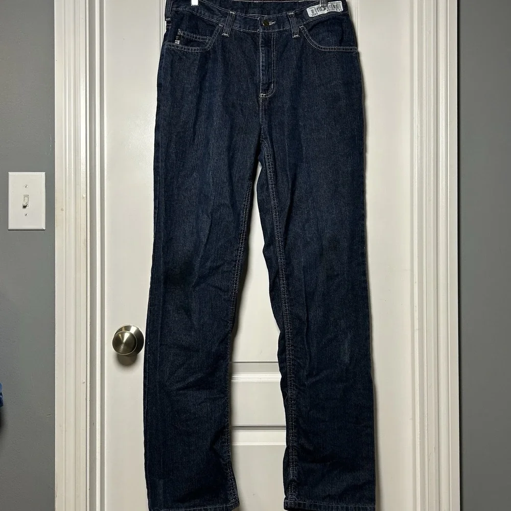 Carhartt Dark Wash Flame‎ Resistant Straight Leg Jeans Workwear Gorpcore Style